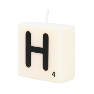 Paper Dreams Cijfer- / letterkaarsje - Scrabble - H