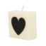 Paper Dreams Cijfer- / letterkaarsje - Scrabble - Hart - Zwart
