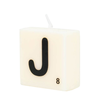 Paper Dreams Cijfer- / letterkaarsje - Scrabble - J
