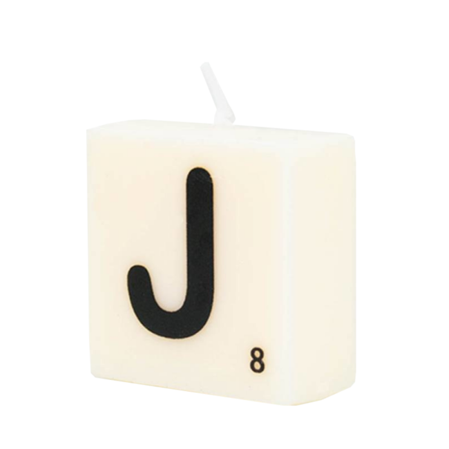 Paperdreams Cijfer- / letterkaarsje - Scrabble - J