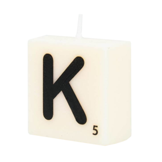 Paper Dreams Cijfer- / letterkaarsje - Scrabble - K