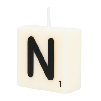 Paper Dreams Cijfer- / letterkaarsje - Scrabble - N
