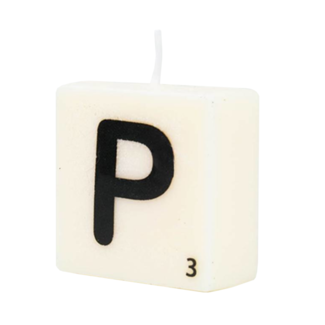 Paper Dreams Cijfer- / letterkaarsje - Scrabble - P