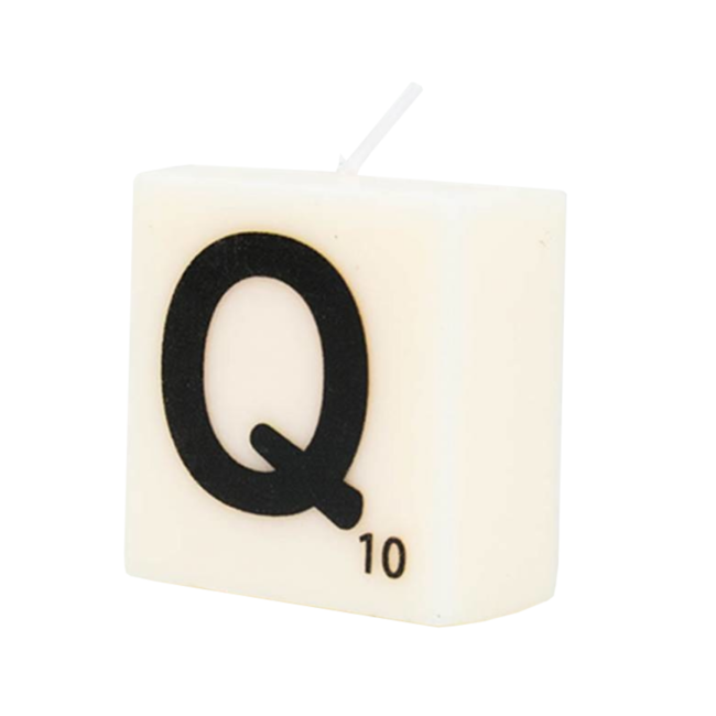 Paperdreams Cijfer- / letterkaarsje - Scrabble - Q