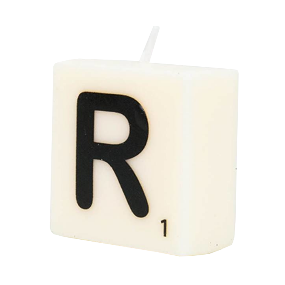 Cijfer- / letterkaarsje - Scrabble - R