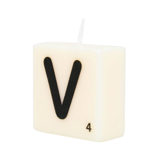 Paper Dreams Cijfer- / letterkaarsje - Scrabble - V