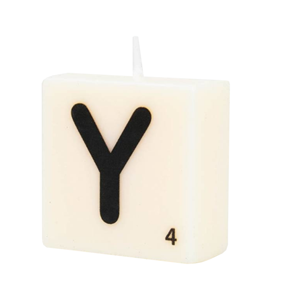 Cijfer- / letterkaarsje - Scrabble - Y