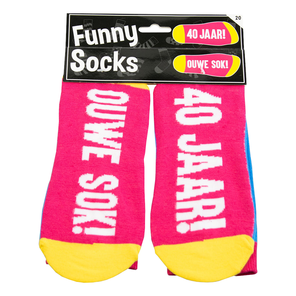 Sokken - 40 jaar! Ouwe sok! - Funny socks