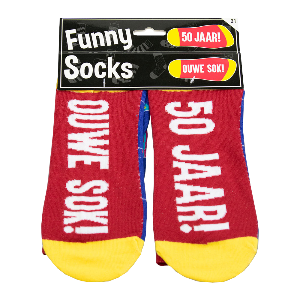 Sokken - 50 jaar! Ouwe sok! - Funny socks