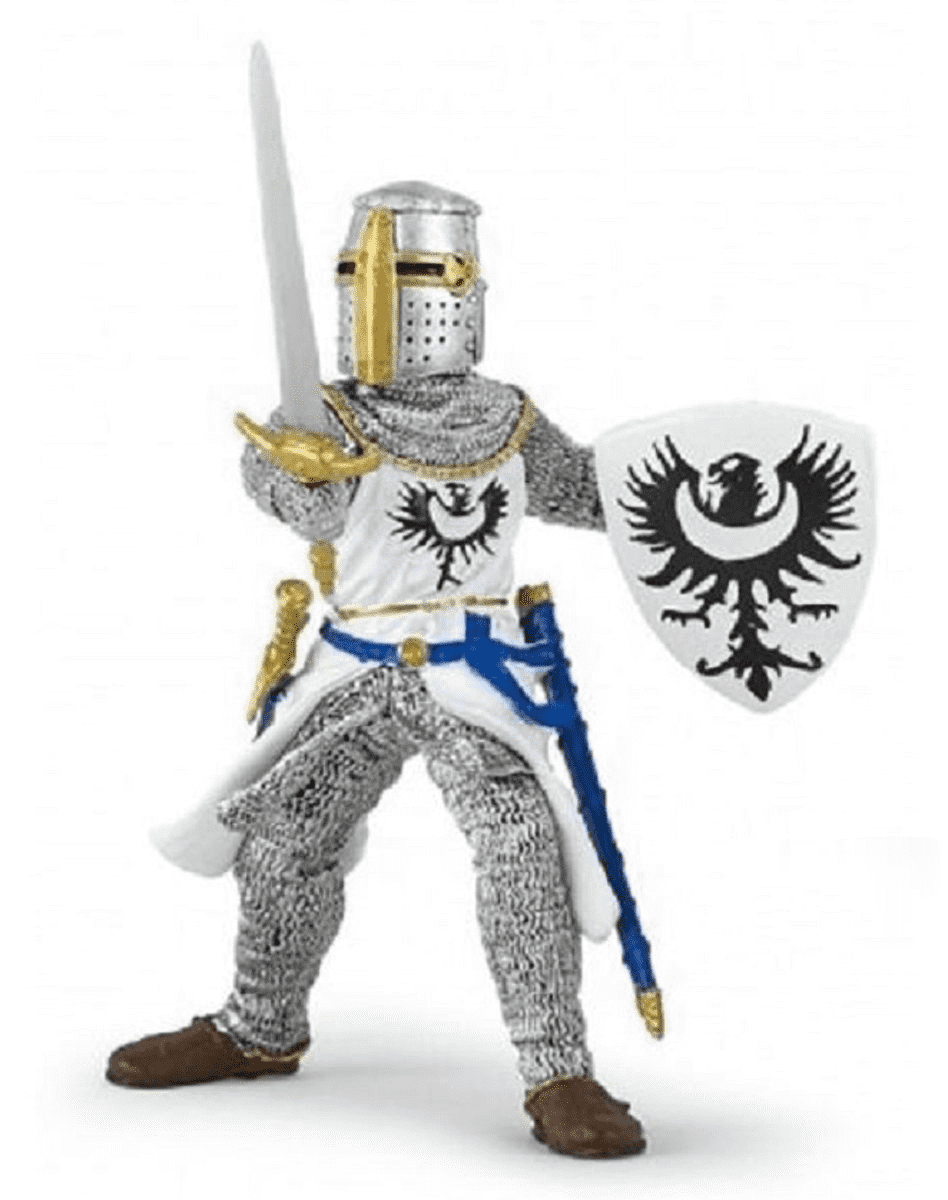 Speelfiguur - Mens - Ridder - Witte ridder met zwaard