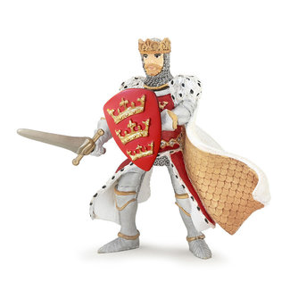 Papo Speelfiguur - Mens - Ridder - Koning Arthur - Rood