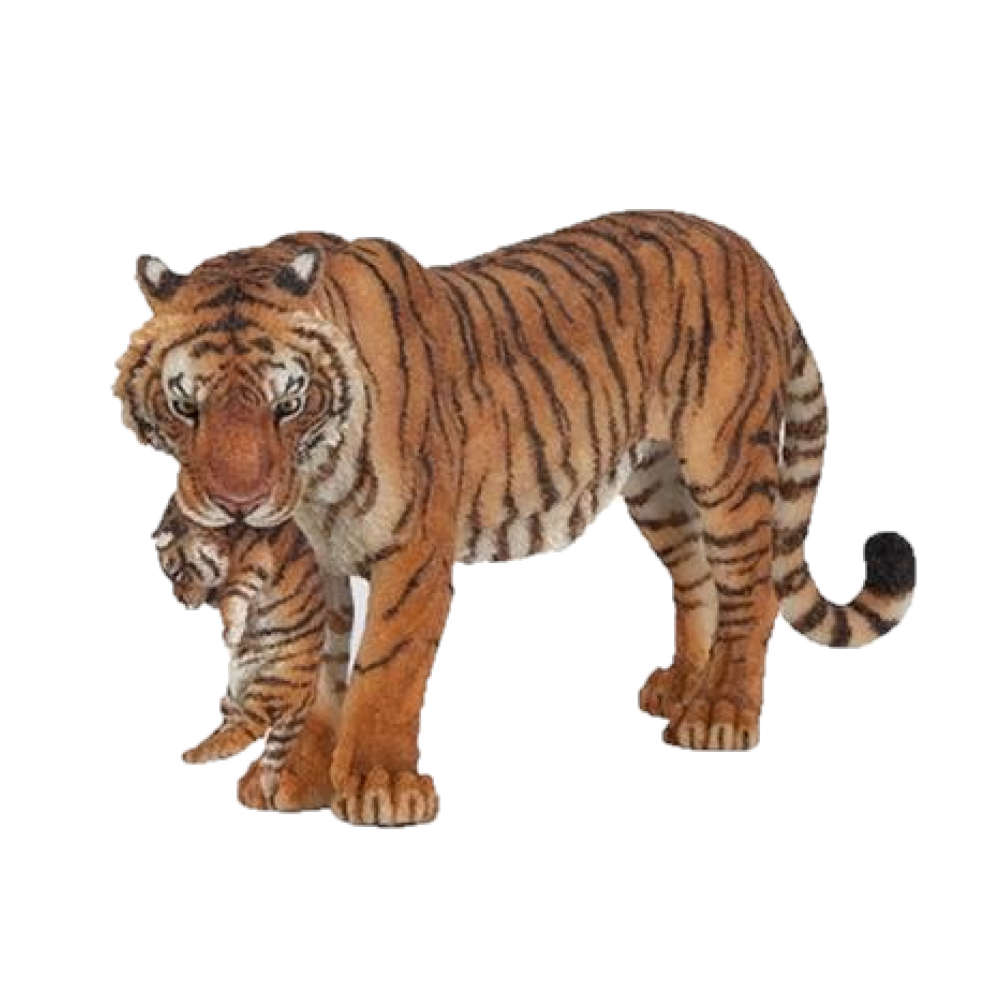 Speelfiguur - Wild dier - Tijgerin - Met jong
