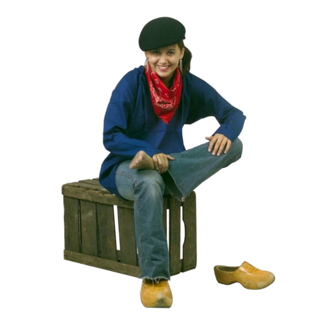 PartyXplosion Kostuum - Boer - Boerenkiel - Blauw - M