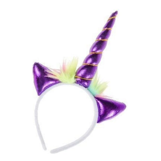 PartyXplosion Diadeem - Eenhoorn - Roze of paars - 1st. - Willekeurig geleverd