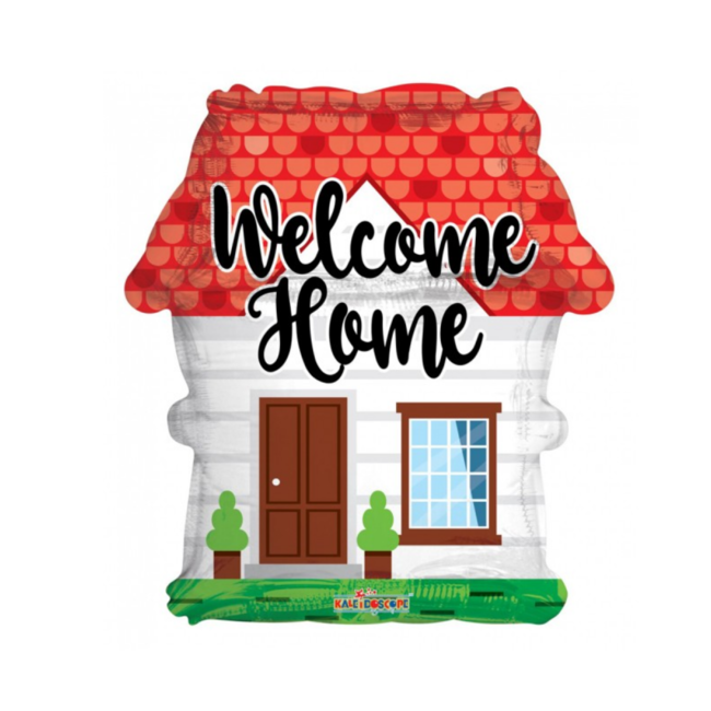 Haza-Witbaard Folieballon - Welcome home - Huis - 46cm - Zonder vulling