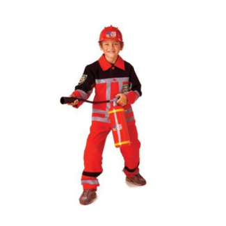 PartyXplosion Kostuum - Brandweer - Rood - mt.164