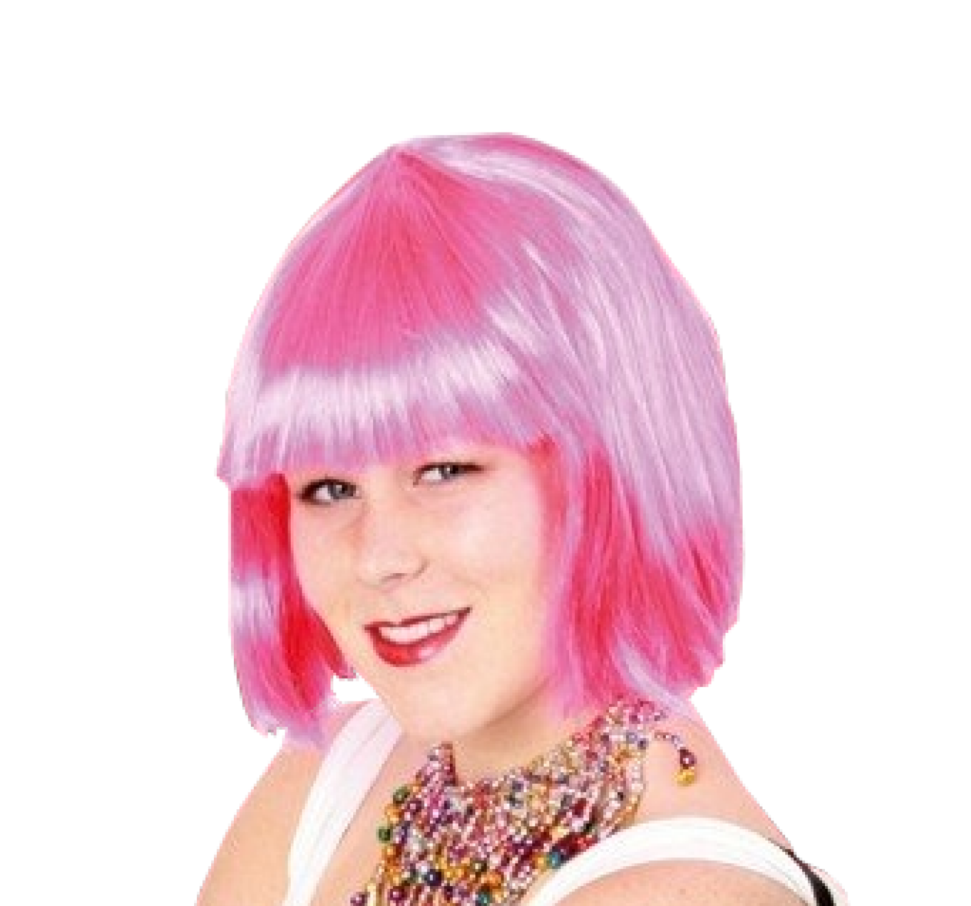 Pruik - Roze - Sensation - Bobline