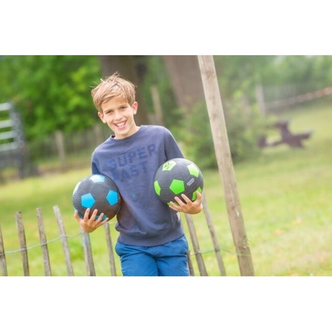 Bal - Voetbal - Rubber - Zwart & blauw - Maat 5