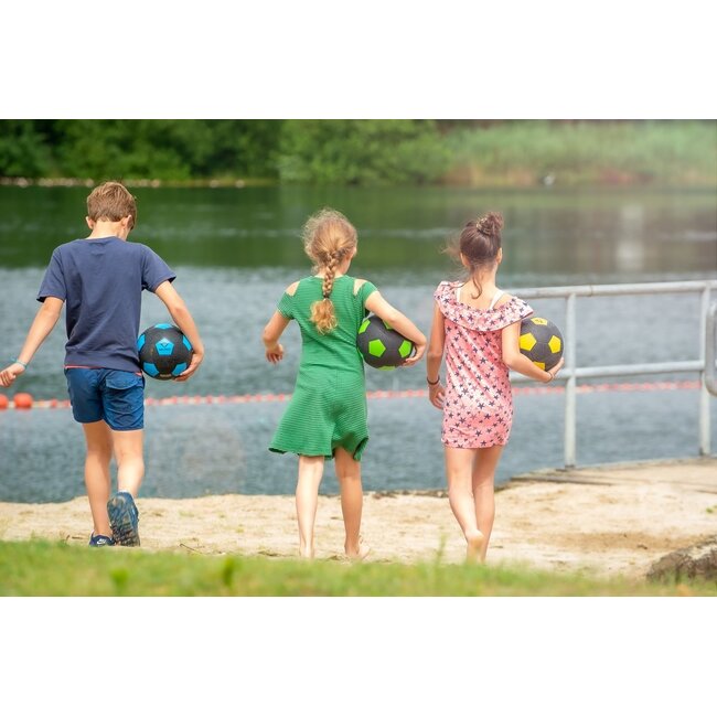 Bal - Voetbal - Rubber - Zwart & blauw - Maat 5