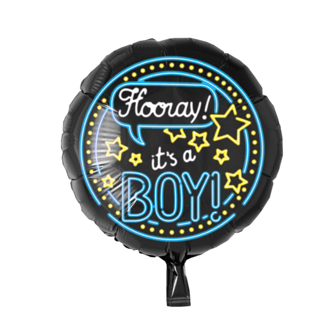 Paperdreams Folieballon - It's a boy - Neon -46cm  - Zonder vulling