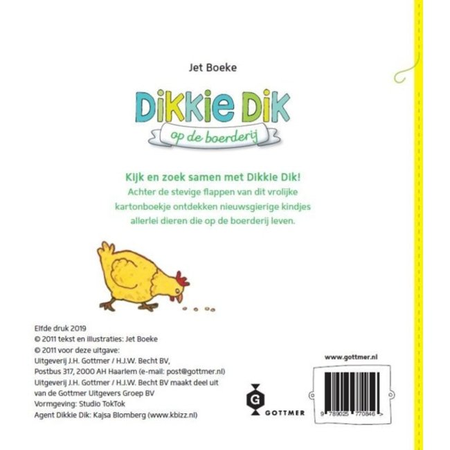 Gottmer Boek - Flapjesboek - Dikkie Dik op de boerderij