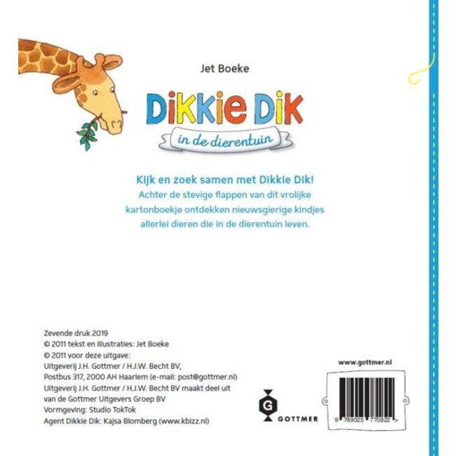 Gottmer Boek - Flapjesboek - Dikkie Dik in de dierentuin