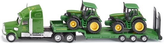 Auto - Dieplader met twee John Deere trekkers - 1:87 - Siku