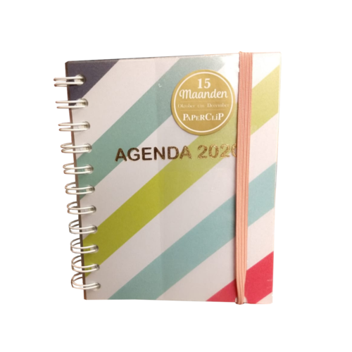 Paperclip Paperclip - 15 Maanden Agenda 2020 - Streep Paperclip Paperclip - 15 Maanden Agenda 2020 - Streep