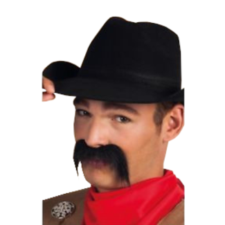 PartyXplosion Snor - Zwart - Gringo