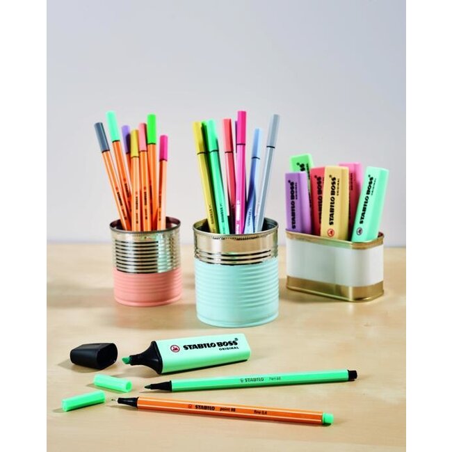 Fineliner - Stabilo - Point 88 - Pastel - 8st.  - In etui