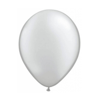 Folat Ballonnen - Zilver - Metallic - 30cm - 10st.**