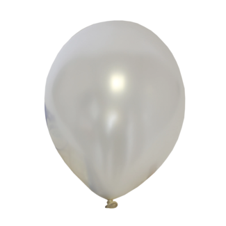 Belbal Ballonnen - Wit - Metallic - 30cm - 100st.