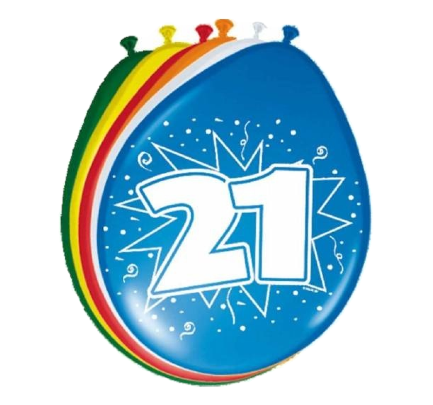 Ballonnen - 21 jaar - 30cm - 8st.