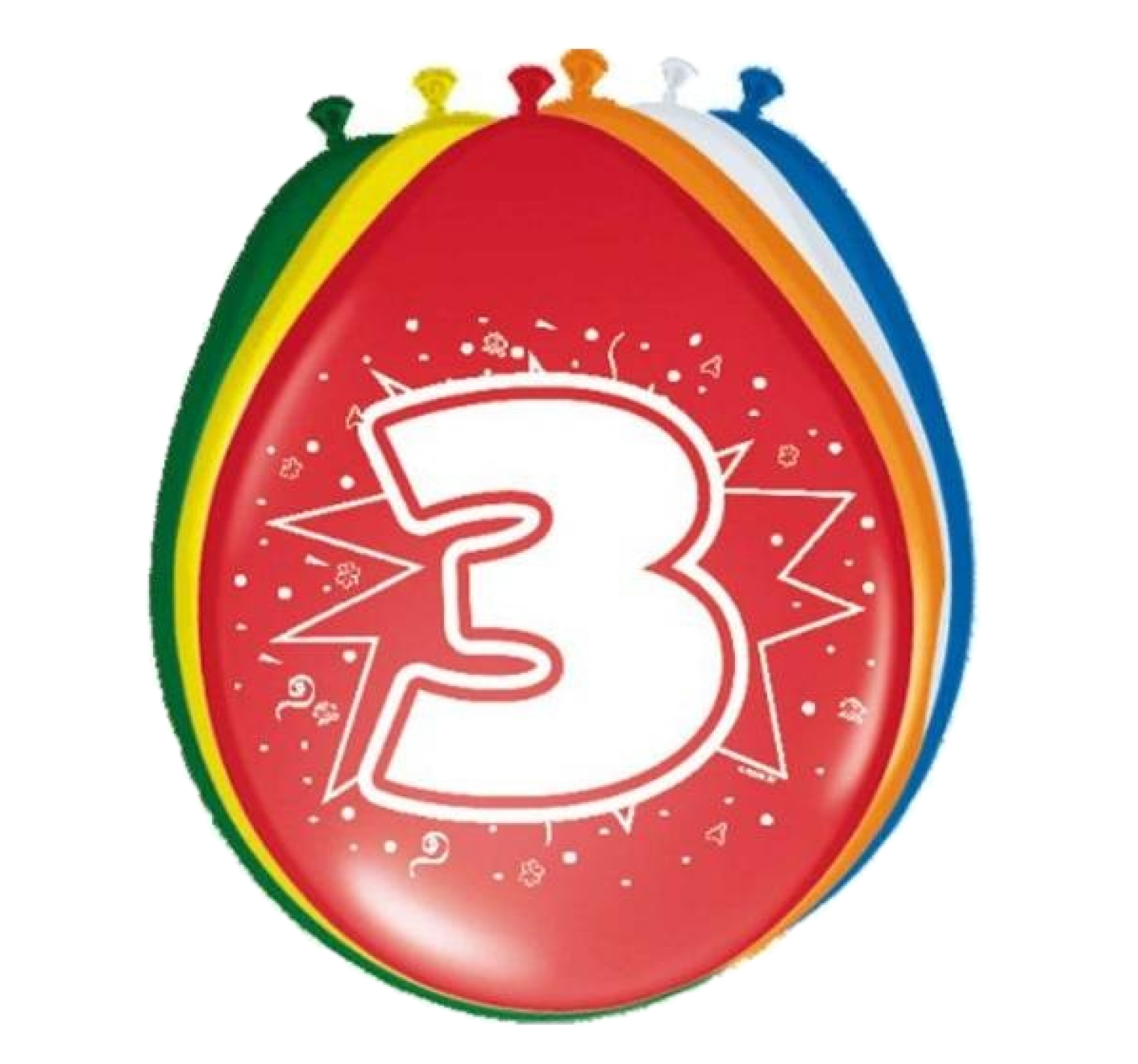 Ballonnen - 3 jaar - 30cm - 8st.
