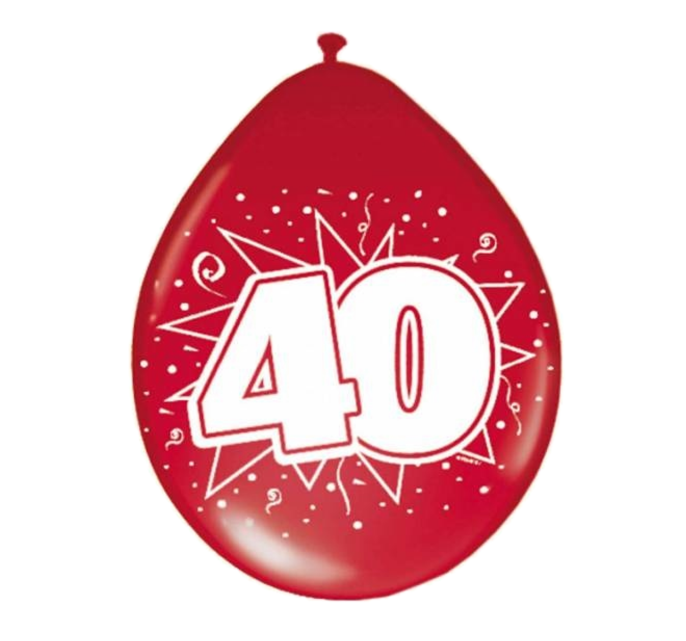 Ballonnen - 40 jaar getrouwd - Robijn - Metallic - 8st.