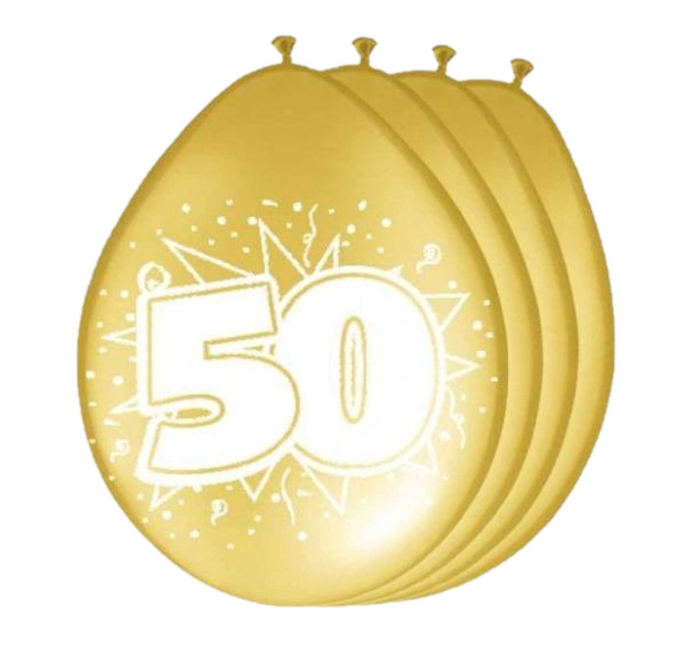 Ballonnen - 50 - Goud - Metallic - 8st.