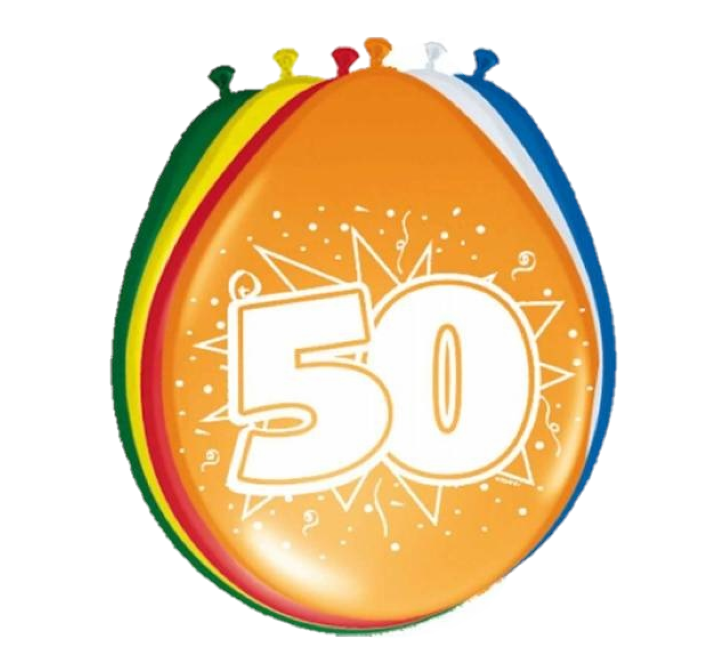 Ballonnen - 50 jaar - 30cm - 8st.