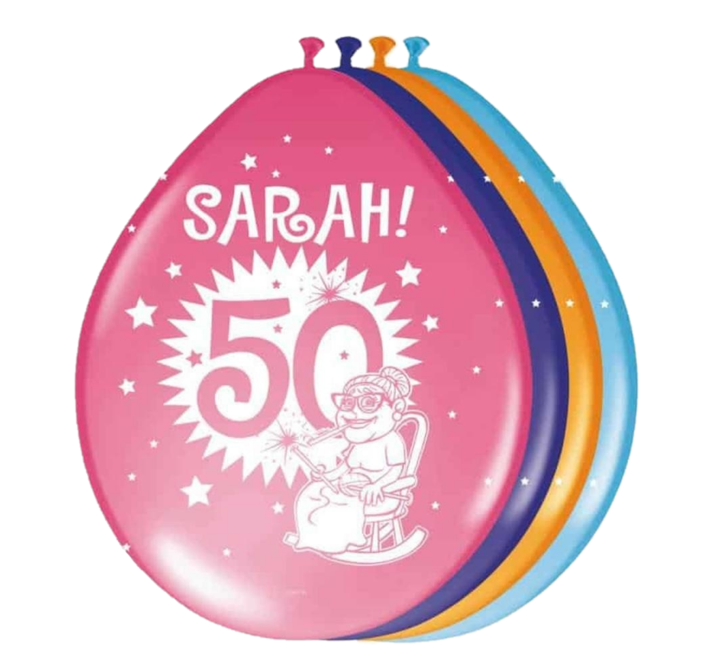 Ballonnen - 50 jaar, Sarah - Metallic - 30 cm - 8st.