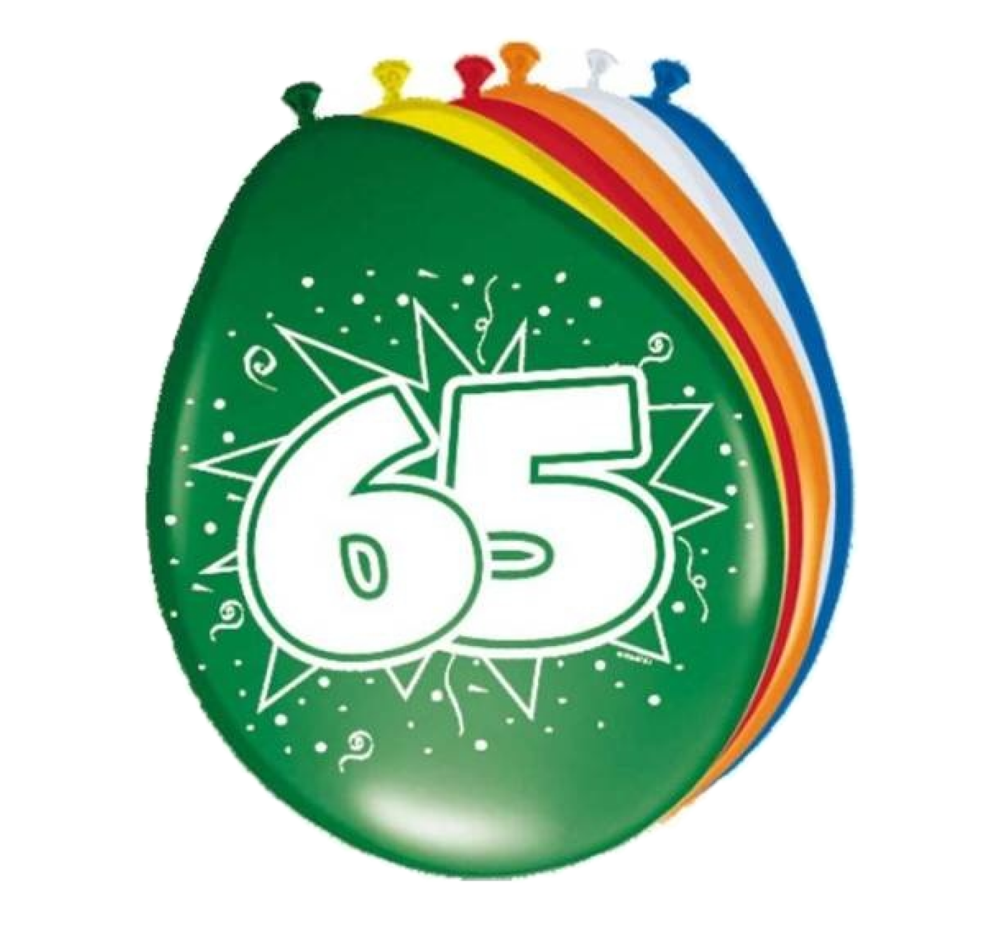 Ballonnen - 65 jaar - 30cm - 8st.