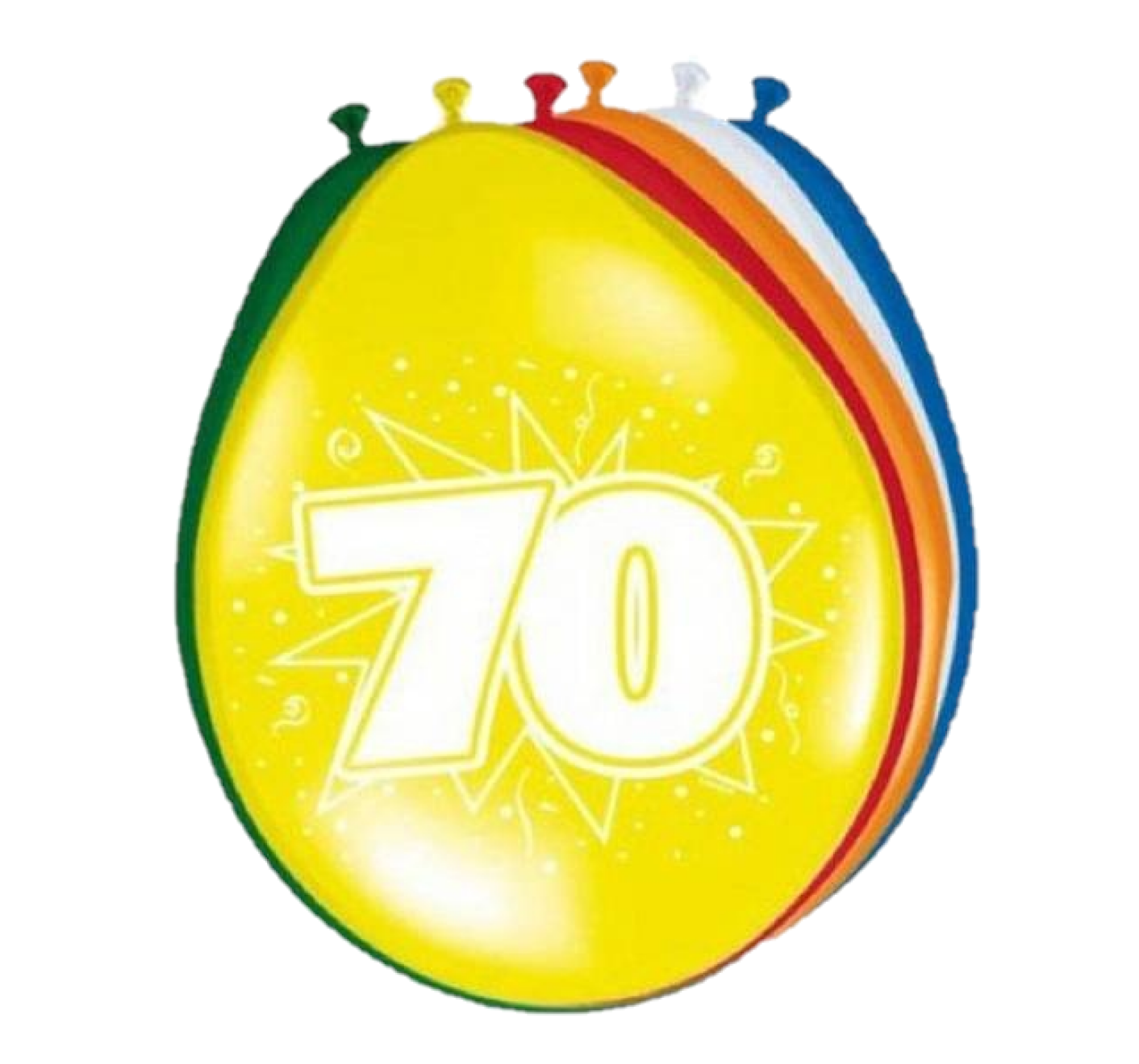Ballonnen - 70 jaar - 30cm - 8st.