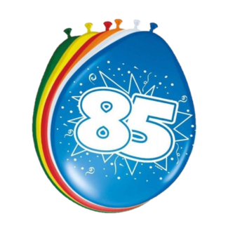 Folat Ballonnen - 85 jaar - 30cm - 8st.
