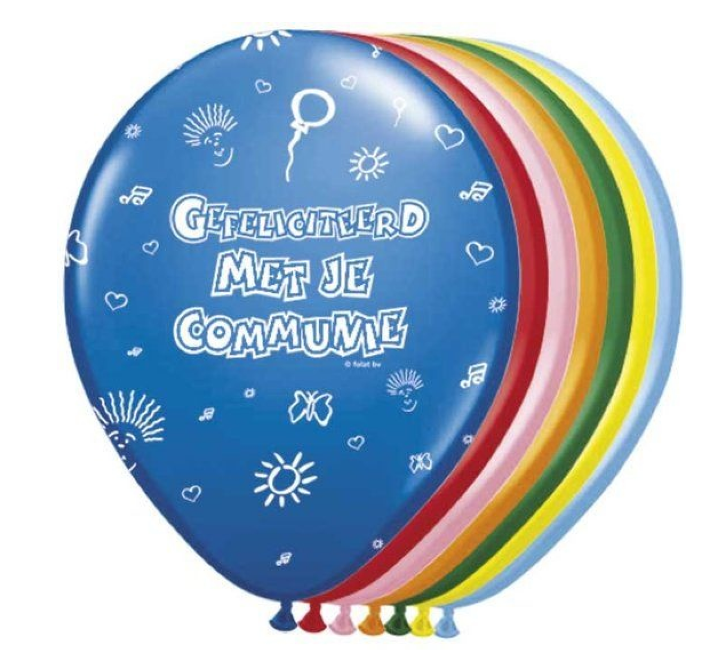 Ballonnen - Communie - Gekleurd - 30cm - 8st.