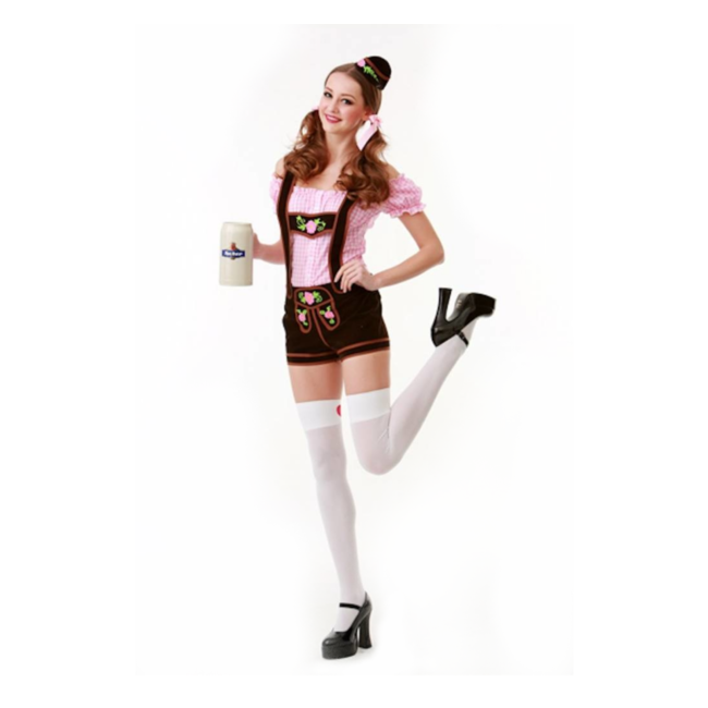 Partychimp Kostuum - Dirndl - Lederhosen - Biermeisje - L