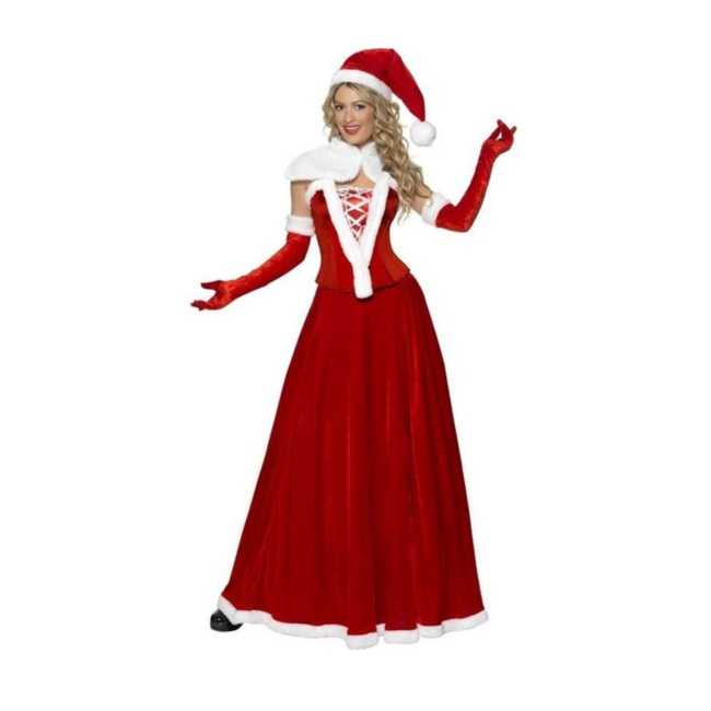 Smiffys Kostuum - Kerstvrouw - Jurk - Lang - S