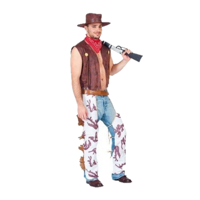 Haza-Witbaard Kostuum - Cowboy - 4dlg. - M/L