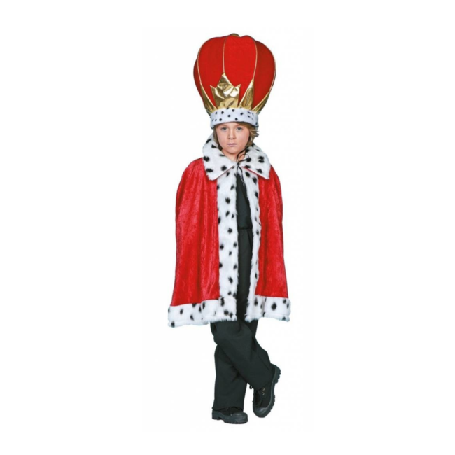 Haza-Witbaard Kostuum - Prins - Cape - Rood - mt.116