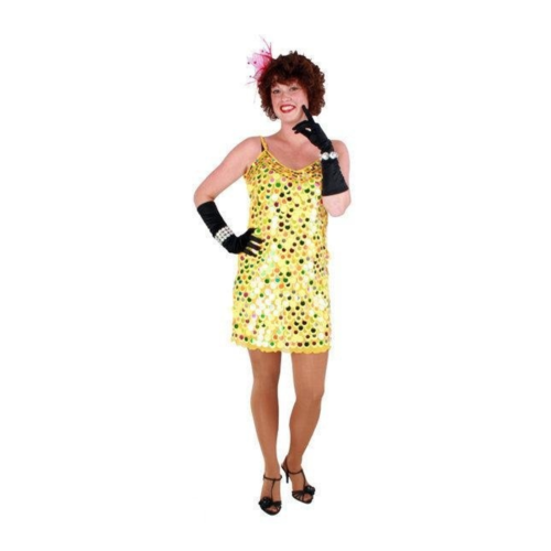 PartyXplosion Kostuum - Jurk - Confetti - Geel - L PartyXplosion Kostuum - Jurk - Confetti - Geel - L