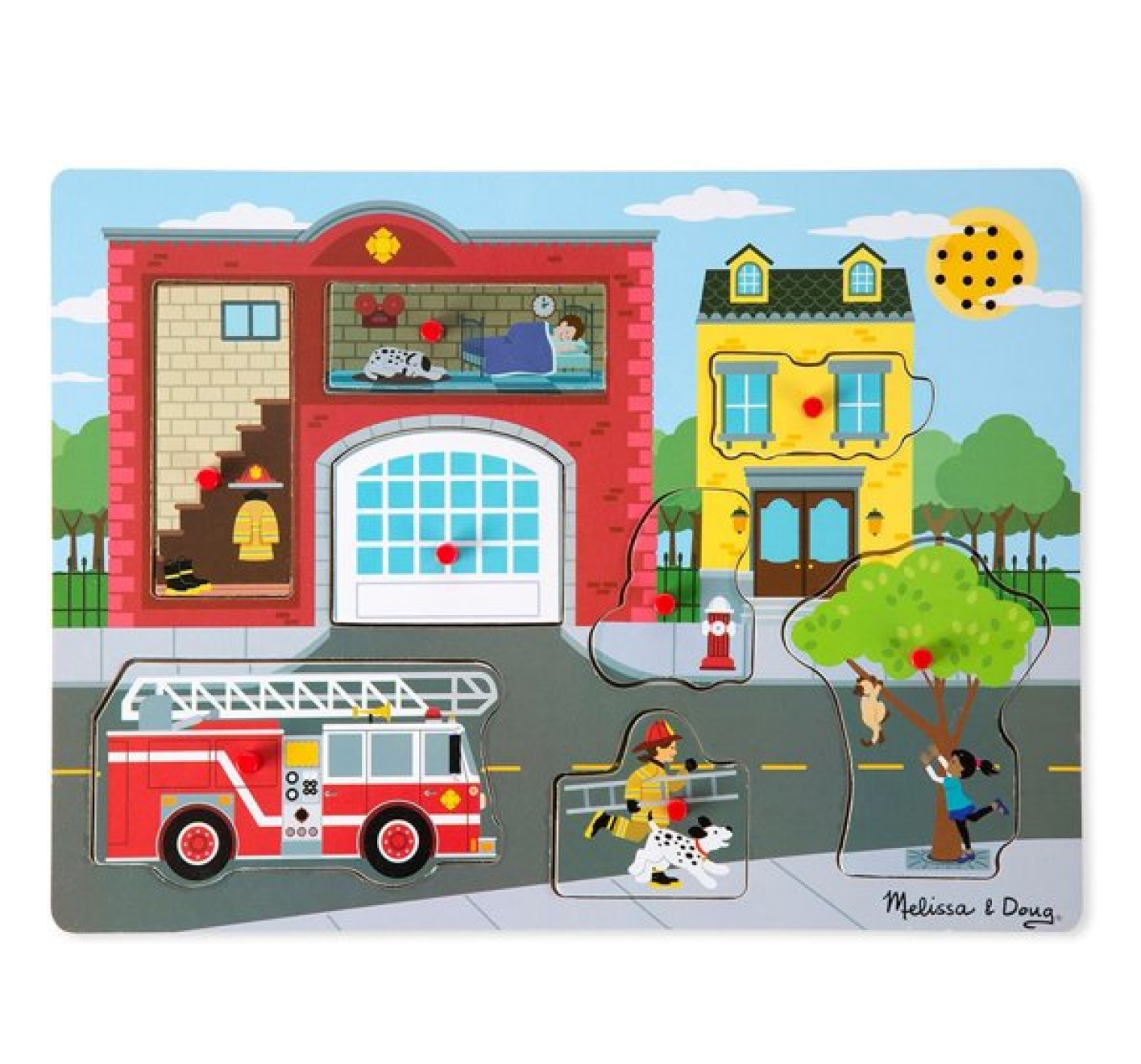Puzzel - Brandweerkazerne - Met geluid - 8st.