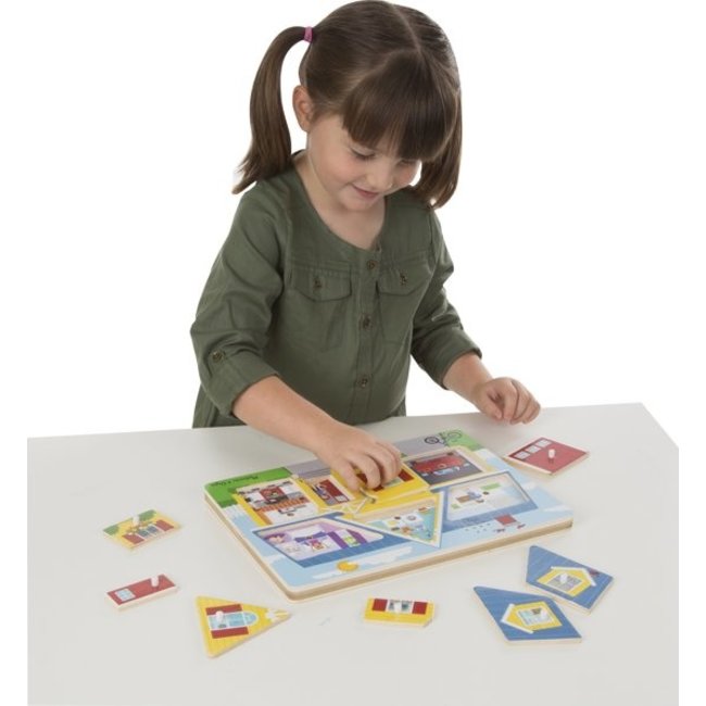 Melissa & Doug Puzzel - Rondom het huis - Met geluid - 8st.