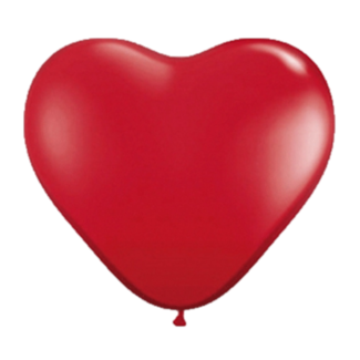 Globos Ballonnen - Hart - Rood - 38cm - 100st.
